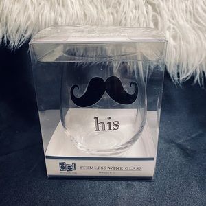 Brand New ‘his’ Stemless Wine Glass